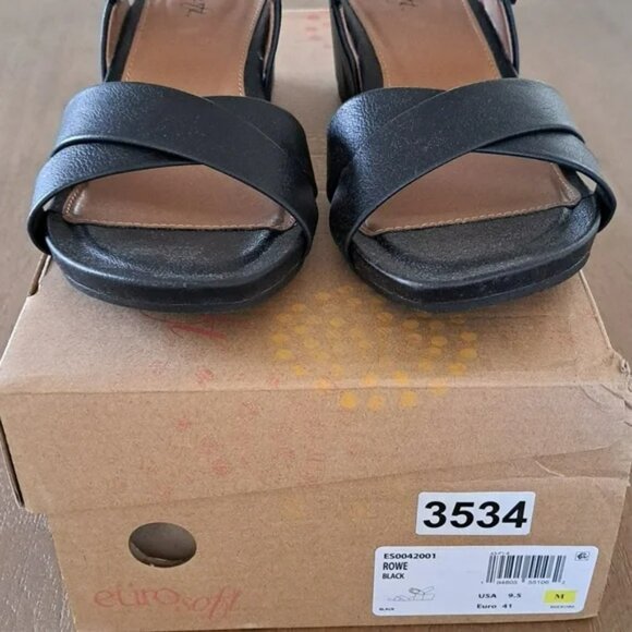 Eurosoft by Sofft Rowe Sandals - Color: Black - Size: Women 9.5 - Picture 3 of 9